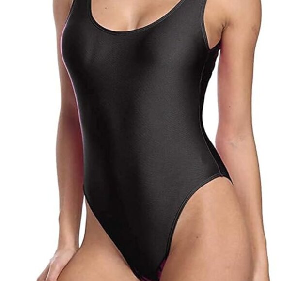 MIAIULIA Women's Retro 80s/90s Inspired High Cut Low Back Padding One Piece L - Picture 5 of 9